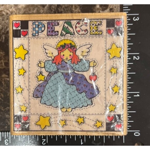 Penny Black 1994 Peace Quilter Rubber Stamp Wood-Mounted 191F - Picture 2 of 6